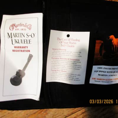 Martin S-O Ukulele, Unplayed, Paperwork, Gig Bag image 11