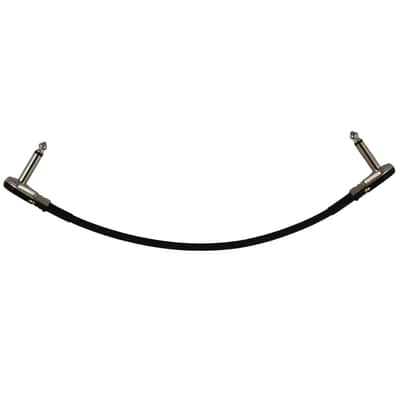 10" Castline Silver Mogami 2319 Guitar Pedal Board Patch Cable TS Low Profile Pancake Connector image 1
