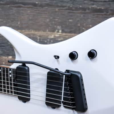 Ernie Ball Music Man Kaizen 7-String Chalk White Multi-Scale Electric Guitar w/Case image 7