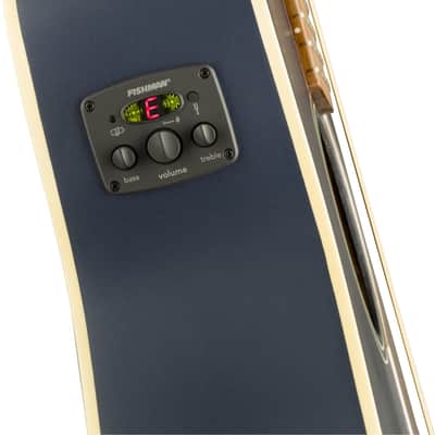 Fender Finish Blem Malibu Player Short-Scale A/E Guitar, Midnight Satin image 3