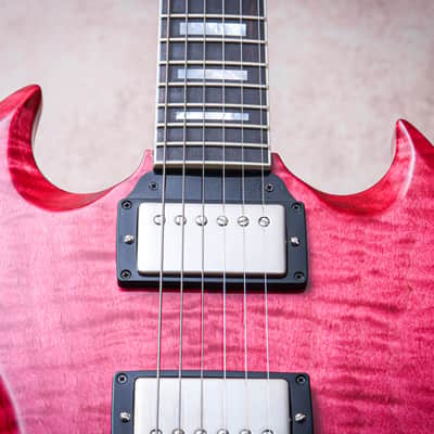 GIBSON USA Custom Shop Special Order M2M SG Custom "Cranberry + Ebony" (2024) image 5