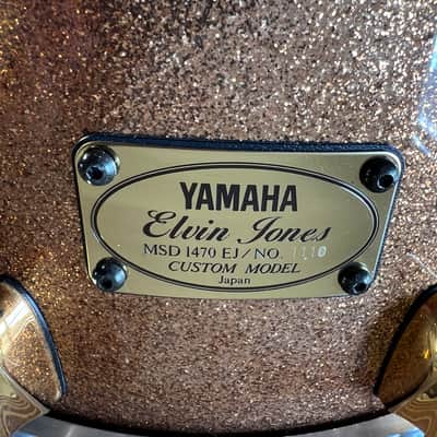 Yamaha Elvin Jones Signature snaredrum 2010s - Gold sparkle, gold lugs. image 2