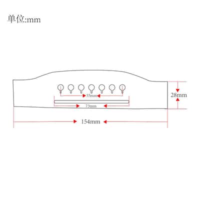 Acoustic Bridge  - Rosewood image 3