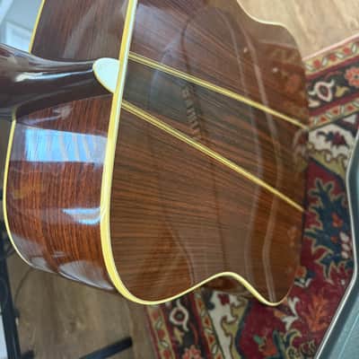 Martin D-76 CF Martin Bi-Centennial Guitar 1976 - Three-piece Rosewood back, herringbone backstrips, rosette soundhole, thirteen pearl stars in ebony fingerboard, and pearl eagle in headstock. image 17