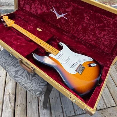 Vintage Custom ‘55 Hard Tail Stratocaster Time Capsule Package Sunburst, 2023 image 11