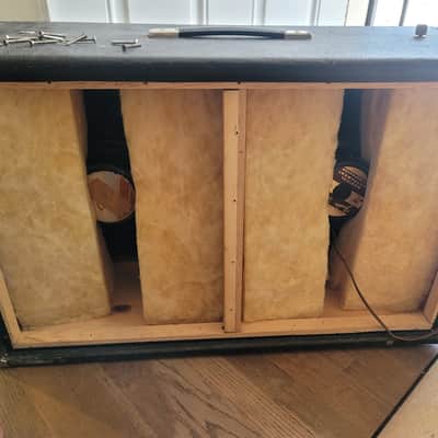 Vintage Fender Bandmaster Piggyback 2x12 Speaker Cabinet 32" w/ Original Fender Speakers & Tilt-Back Legs image 14