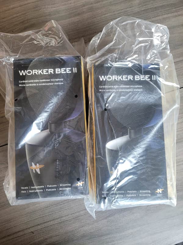 (2) Neat Microphones Worker Bee II Large Diaphragm Cardioid Condenser Microphones image 1