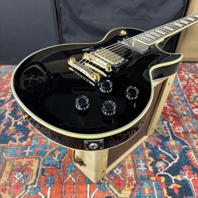Video* Fernandes/Burny RLC-55 Les Paul Custom Black - 1998 | Reverb