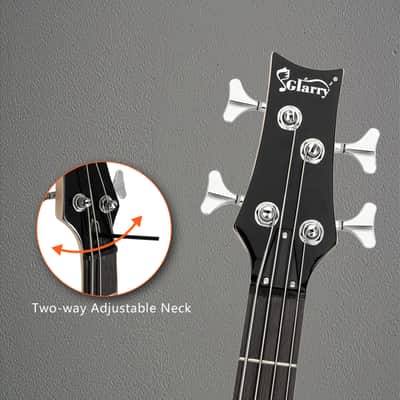 Glarry GIB 4 String Full Size Electric Bass Guitar SS pickups and Amp Kit - Sunset image 9