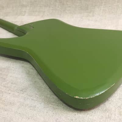 Vintage 1965 Airline Bighorn Green Solid Body Electric Guitar USA Made Kay + Original Gig Bag RARE image 19