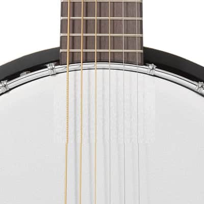 6-String Banjo Guitar with Closed Solid Back Resonator and 24 Brackets image 2
