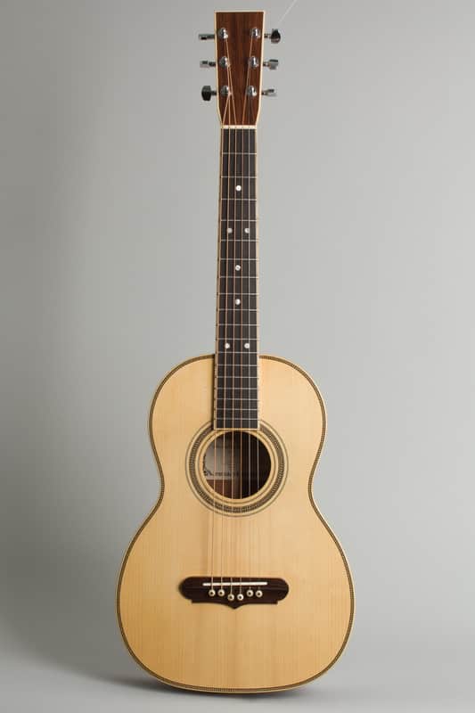 Tristani Style 5-18 Terz Parlor Guitar (2020), ser. #001, original black tolex hard shell case. image 1