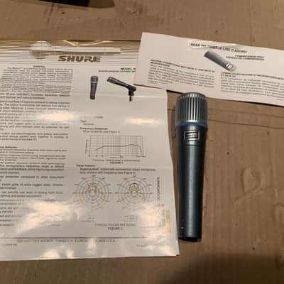 Shure BETA 57 Supercardioid Dynamic Microphone 1990s - Black image 3