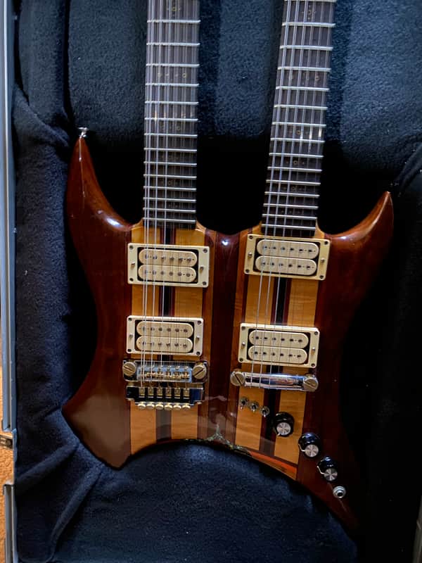 Ribbecke Double Neck 6 and 12 String Rock’n Electric Guitar  1981 Natural image 1