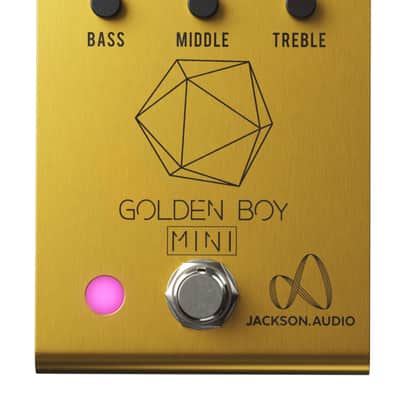 Jackson Audio GOLDEN-BOY-MINI Compact Overdrive Pedal (Gold With Black Text) image 1