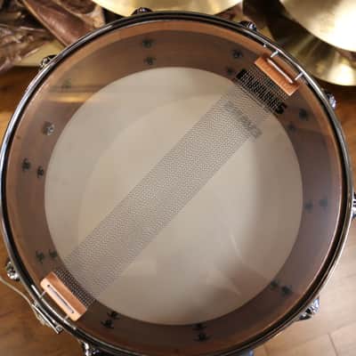 Holloman Custom Drums 4.5" x 14" Mahogany Segmented Snare Drum w/ Tube Lugs image 8