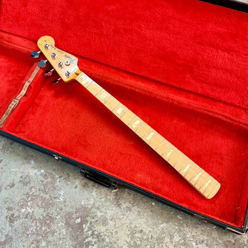 Fender Jazz Bass maple neck 4 bolt block inlay c 1970 original vintage USA 1969 1971 image 1