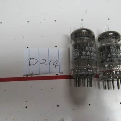 G.E 5-star 6072A Tube w Black Plates Tested Strong 12AY7 1950 image 5