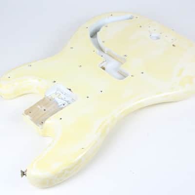 1976-1977 Vintage Fender Precision Bass Olympic White/Blonde ~Refin~ 4-Bolt BODY PBass 1970s USA image 9