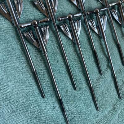 Ludwig Lot of 8 Pre Serial Bowtie Clubdate Bass Drum Tension Rods + Claws 7” Lot #2 60s - Chrome image 1