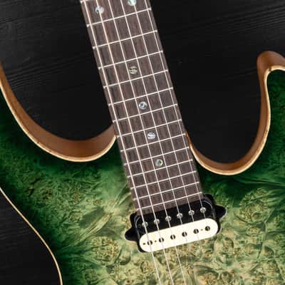 Suhr Modern Custom Shop Burl Maple HH FTGB - Faded Trans Green Burst image 25