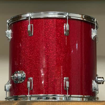 1970's Rogers 18" Red Sparkle 9/72 Floor Tom 16x18 Glass Glitter image 7