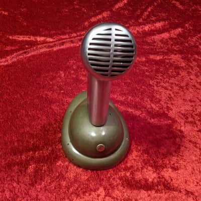 VINTAGE Shure Brothers Inc S36 520SL Green Bullet Controlled Magnetic Microphone Green/silver RARE image 2