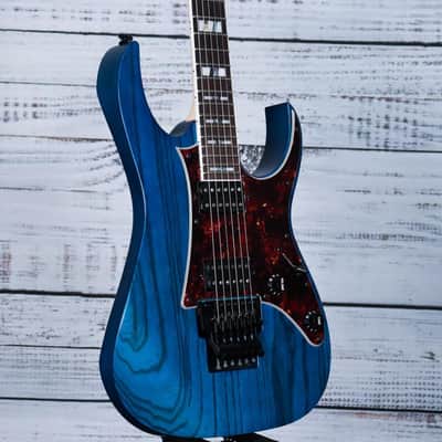 Ibanez RG653DX RG Prestige Electric Guitar | Transparent Deep Blue Flat image 4