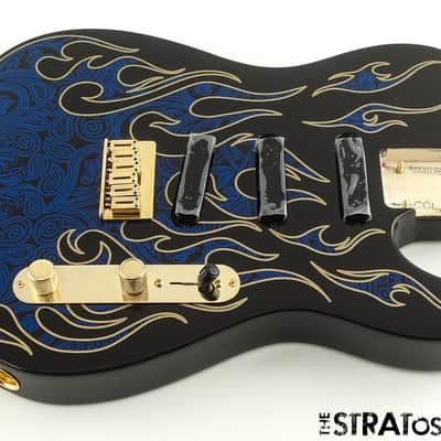 USA Fender James Burton Telecaster Tele, LOADED BODY, Gold Hardware Blue Paisley