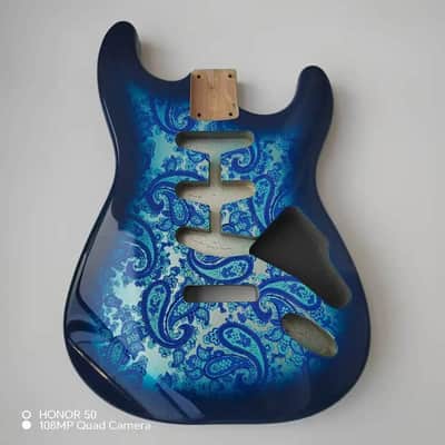Paisley Blue Alder Wood Guitar Strat Style Body