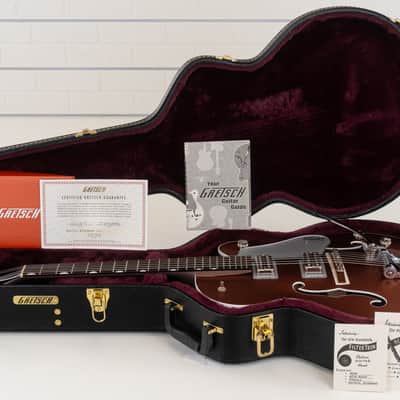 Gretsch G6118T Players Edition Anniversary Hollowbody Electric Guitar, Rosewood Fingerboard, Two-Tone Copper Metallic/Sahara Metallic image 2