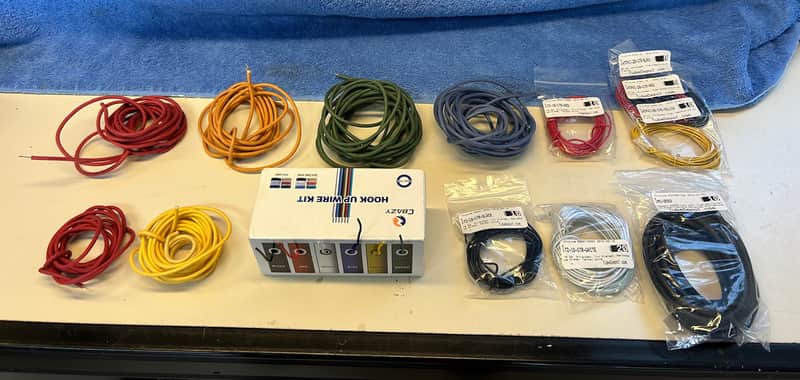 Tube Amp Builder Wire & Heat Shrink Lot – Cloth Pushback Wire, Speaker Wire, Power Cords & Tubing Various image 1