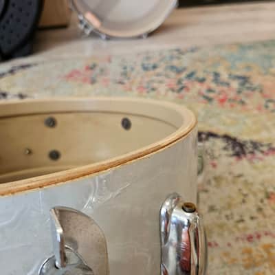 Slingerland Hollywood Ace 14x5.5" 3-ply Snare Drum - White Marine Pearl 1960s image 19