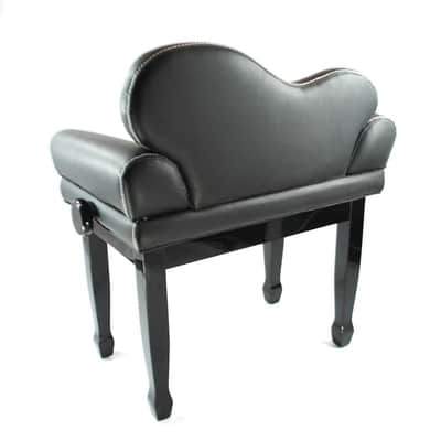 Frederick Designer Keyboard Bench - Leather and Black Polish image 3
