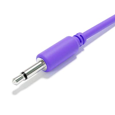 ExcelValley [Purple | 180 cm - 70.87"] 5-Pack - Hopscotch Mono Splitter Y Patch Cables TS 3.5mm 1/8" Eurorack Synth image 5