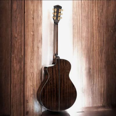 Cort Gold MC6 Ovangkol Acoustic-Electric Guitar w/Premium Gig-bag. Natural Gloss, B-Stock image 4
