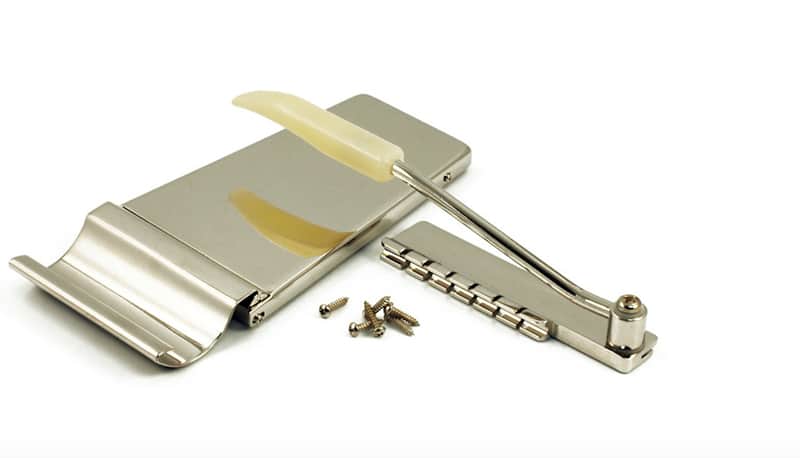 NICKEL VIBROLA - WD Long Vibrola Tremolo Tailpiece for Epiphone/Gibson SG, ES, Firebird Guitars. image 1