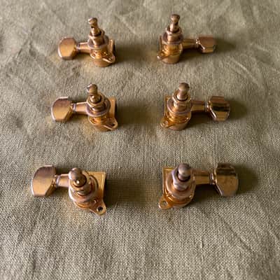 Gibson guitar branded machinesi (MIJ) 3x3 mini tuning machines 1970/80s - Gold image 2