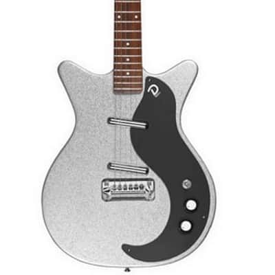 Danelectro 59M+ 60TH Anniversary Silver Metalflake, New D59M-PLUS-MF Silver