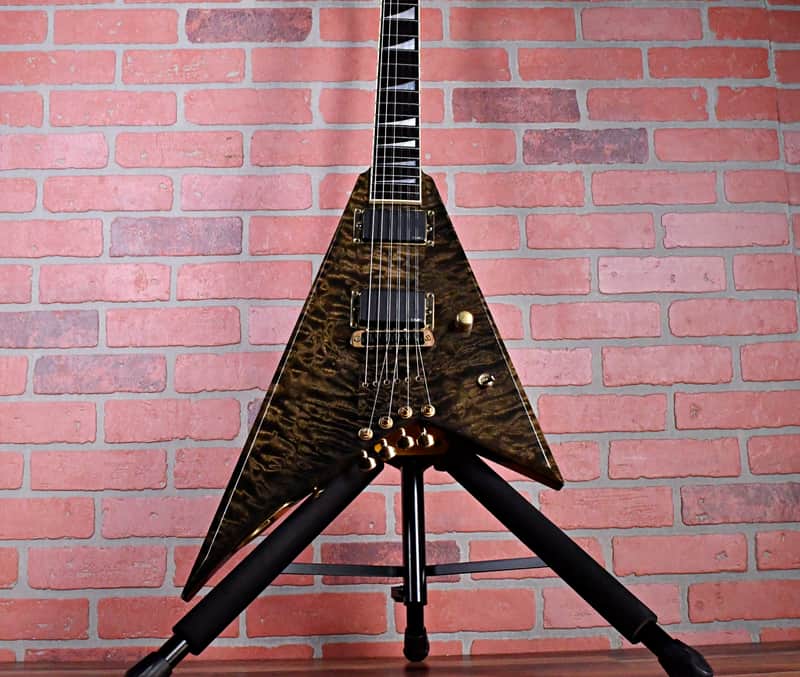Jackson USA Custom Shop 10-String Players Choice Dan Spitz Quilted Maple 1990's Transparent Black image 1