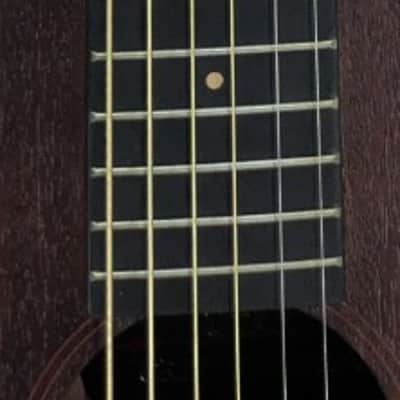Tagima Utah Gran Reserva Parlor Acoustic/Electric Guitar - Open Pore Dark Mahogany - B stock image 7