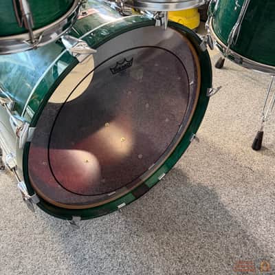 Yamaha Recording Custom 22,10,12,14,15 Drum Kit 1990s - Deep Aqua image 6