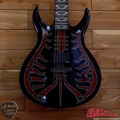 Schecter Devil Spine Blood Red Spine Graphic Electric Guitar | Reverb