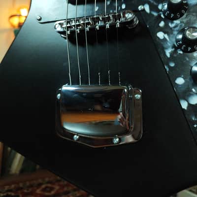 Krunk Ani Style Black Custom Guitar Soviet Era Reissue Rare USSR Retro image 7