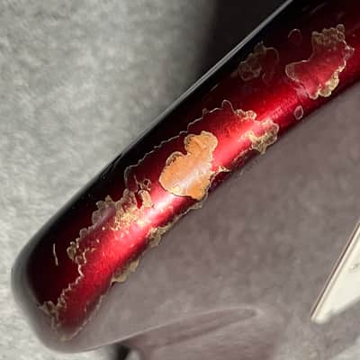 2008 Fender American Stratocaster guitar body red 4 lb 10 oz image 5