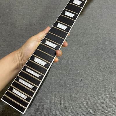 24.75 inch short scale maple electric guitar neck 22 fret black rosewood inlay image 2