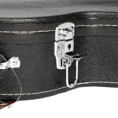 Glarry High-End Fine-Grain PU Leather Hard Case for 335 Style Semi-Hollow & Hollowbody Electric Guitar 2020s - Black image 22