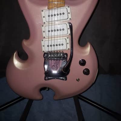 Mosrite Double Axe Prototype PT1-DAX 1988 Champagne Pink image 2