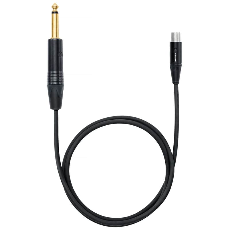Shure WA306 1/4" Straight TS to TA4F Instrument Cable - 3' image 1