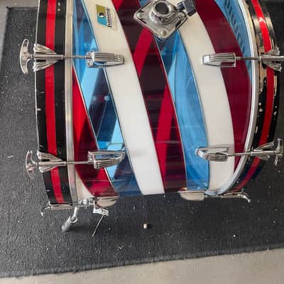 Ludwig Vistalite B/O RWB Bicentennial 22 in Bass Drum image 2